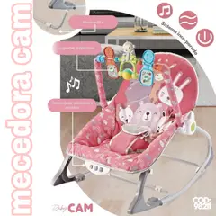 CAM - Silla Mecedora Musical Vibradora Soporta 20kg ROSADO