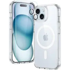 ESR - Juego de Fundas clásicas para iPhone 15 plus (HaloLock) Clear