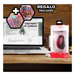 RYBIU IMPORT - Mouse Versatil Dvinci de Color Rojo Y+Papel de Regalo