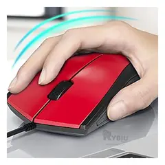 RYBIU IMPORT - Raton Optico con Conexion en Rojo Y+Gift MiniAgenda