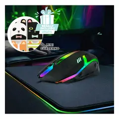 RYBIU IMPORT - Raton con Scroll Suave para PC Tono Negro Y+Regalo Agendita