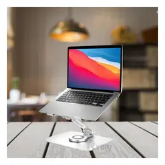 RYBIU IMPORT - Soporte para Laptop de Metal Ergonomico en Color Plateado