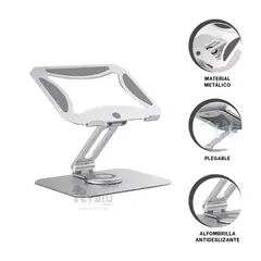 RYBIU IMPORT - Estante Ergonomico de Tono Plateado Y+Post-it Adhesivos