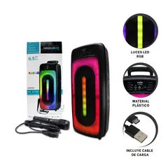 RYBIU IMPORT - Altavoz de Audio Moderno Negro 65 Y+Banderitas Adhesivas