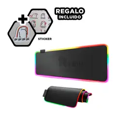 RYBIU IMPORT - Alfombrilla Util para Pc Negro Y+Regalo Ligas para Peinar