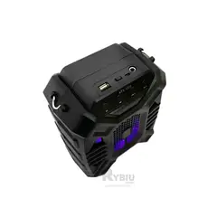 RYBIU IMPORT - Bocina Interactiva con Luces Negro 65 Y+Regalo Stickers
