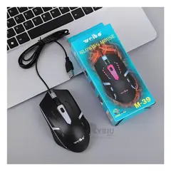 RYBIU IMPORT - Mouse Weibo Multifuncional M- 39 de Color Negro