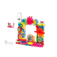 GENERICO - Piezas para Construir de Multicolor Y+Banderitas Adhesivas