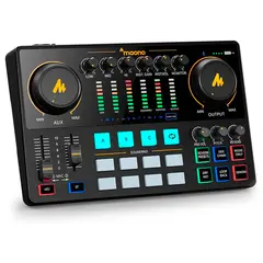 MAONO - Mezcladora Mixer AME2 Profesional XLR USB Grabación Podcast