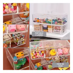 RYBIU IMPORT - Estuche de Varios Niveles Makeup Y+Ligas de Regalo