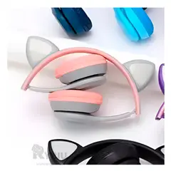 RYBIU IMPORT - Audifonos Tipo Gato en Color Plomo Y+Regalo Agendita