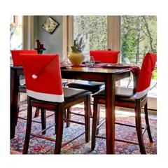 GENERICO - Forros Funda de Silla Navideña Decoración Navidad Pack x4