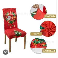 GENERICO - Forros Funda de Silla Navideña Decoración Navidad Pack x4
