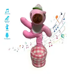 GENERICO - Capibara Bailarin Recargable Repite Palabras Musical Rosado