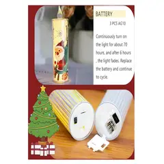 GENERICO - Luces vela LED de Navidad blanca - X12 UNIDADES