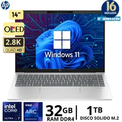 HP - Laptop Pavilion Plus 14-ew1002la Core Ultra 7 -155H, 14"OLED, Ram 32GB, SSD 1TB, Windows 11