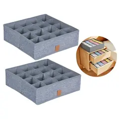 GENERICO - Organizador De Cajones Para Ropa 16 Divisiones x2 Unids