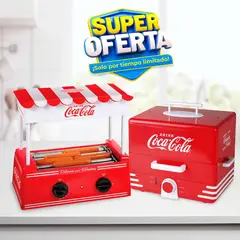NOSTALGIA - Rodillo Freidor para Hot-Dog con Vaporera De Hot Dog Coca Cola