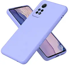 GENERICO - Funda para Xiaomi Poco M4 Pro Soft Feeling Antishock Lila Resistente