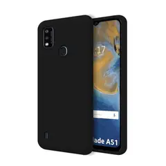 GENERICO - Funda para ZTE Blade A34 Soft Feeling Antishock Negro Resistente