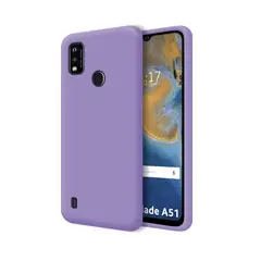 GENERICO - Funda para ZTE Blade A34 Soft Feeling Antishock Lila Resistente