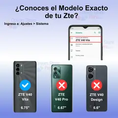 GENERICO - Funda para ZTE V40 Vita Soft Feeling Antishock Lila Resistente