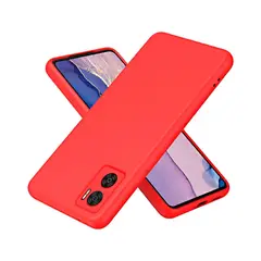 GENERICO - Funda para Motorola Moto G34 5G Soft Feeling Antishock Rojo Resistente