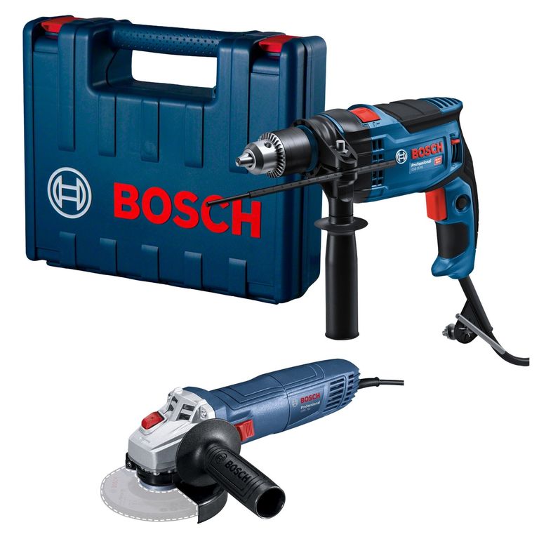 Combo taladro Percutor Eléctrico 1/ 2" 850W más Amoladora Esmeril 710W -Bosch