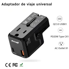 SANC - Adaptador Internacional Enchufe Universal Viajero 200 Paises