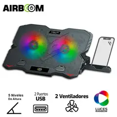 AIRBOOM - Cooler Para Laptop Artic Fox - AB 005H Fan x2 9" hasta 17”