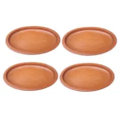 ACHALLAY ARTESANIA DE BARRO - Set de Platos de Fondo Barro 4 Piezas
