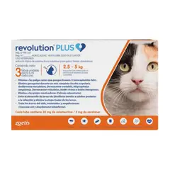 REVOLUTION - Plus X 3 Pipetas De 0,5ml - Gatos De 2,5 A 5kg