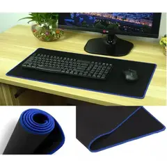 GENERICO - Pad Mouse Gaming Alfombrilla para PC De 70cm x 30cm Borde Cosido Azul