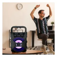 RYBIU IMPORT - Parlante Portatil KTS 1057 en Tono Negro Y+Regalo Agendita