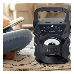 RYBIU IMPORT - Parlante Compacto KTS 1057 Color Negro Y+Regalo Stickers