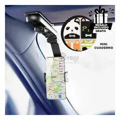 RYBIU IMPORT - Soporte de Telefono para Parasol en Negro Y+Regalo Agendita