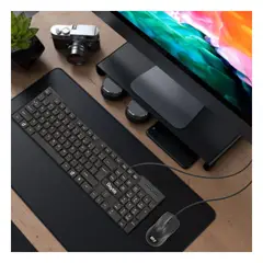 RYBIU IMPORT - Teclado Buytiti Ergonomico con Cable USB en Color Negro