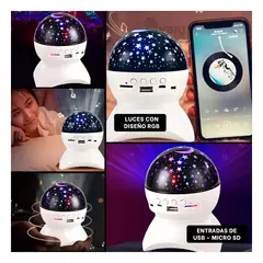 RYBIU IMPORT - Bocina con Luna en Blanco Y+Regalo Ligas para Peinar