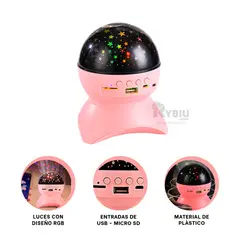 RYBIU IMPORT - Bocina Estilizada en Color Rosado Y+Post-it Adhesivos