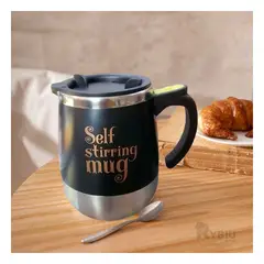 GENERICO - Taza Moderna Automatica Batidora de Color Negro