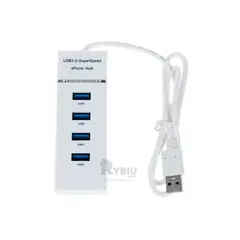 RYBIU IMPORT - Conector con Cable Integrado Hub303 Blanco Y+Regalo Stickers
