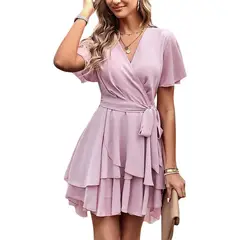 GENERICO - Vestido palo rosa con lazo