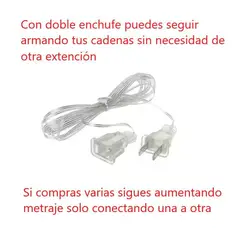 GENERICO - Pack 2 Cortina 3m Luces Led Decoración Navidad Cálida Extensible