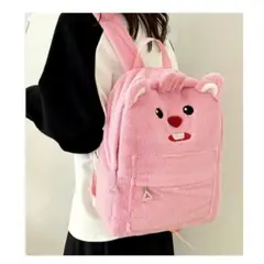 GENERICO - MOCHILA FELPA ROSADA A4