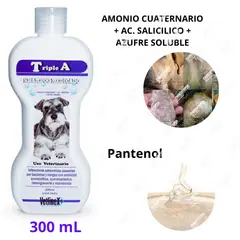 VETLINEX - SHAMPOO MEDICADO PARA PERROS TRIPLE A X 300 ML