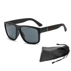 GENERICO - Lentes de Sol Para Hombre Polarizado uv400 negro + funda