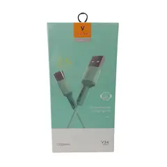 GENERICO - Cable USB tipo B Silicona Líquida 1.20 m - Rosado