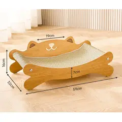 GENERICO - Rascador cama para gato yute mdf