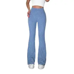 BLWOENS - Pantalones largos de primavera y otoño para mujer - Azul