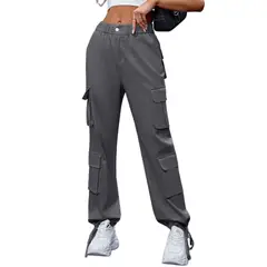 BLWOENS - Pantalones largos de primavera y otoño para mujer - Gris